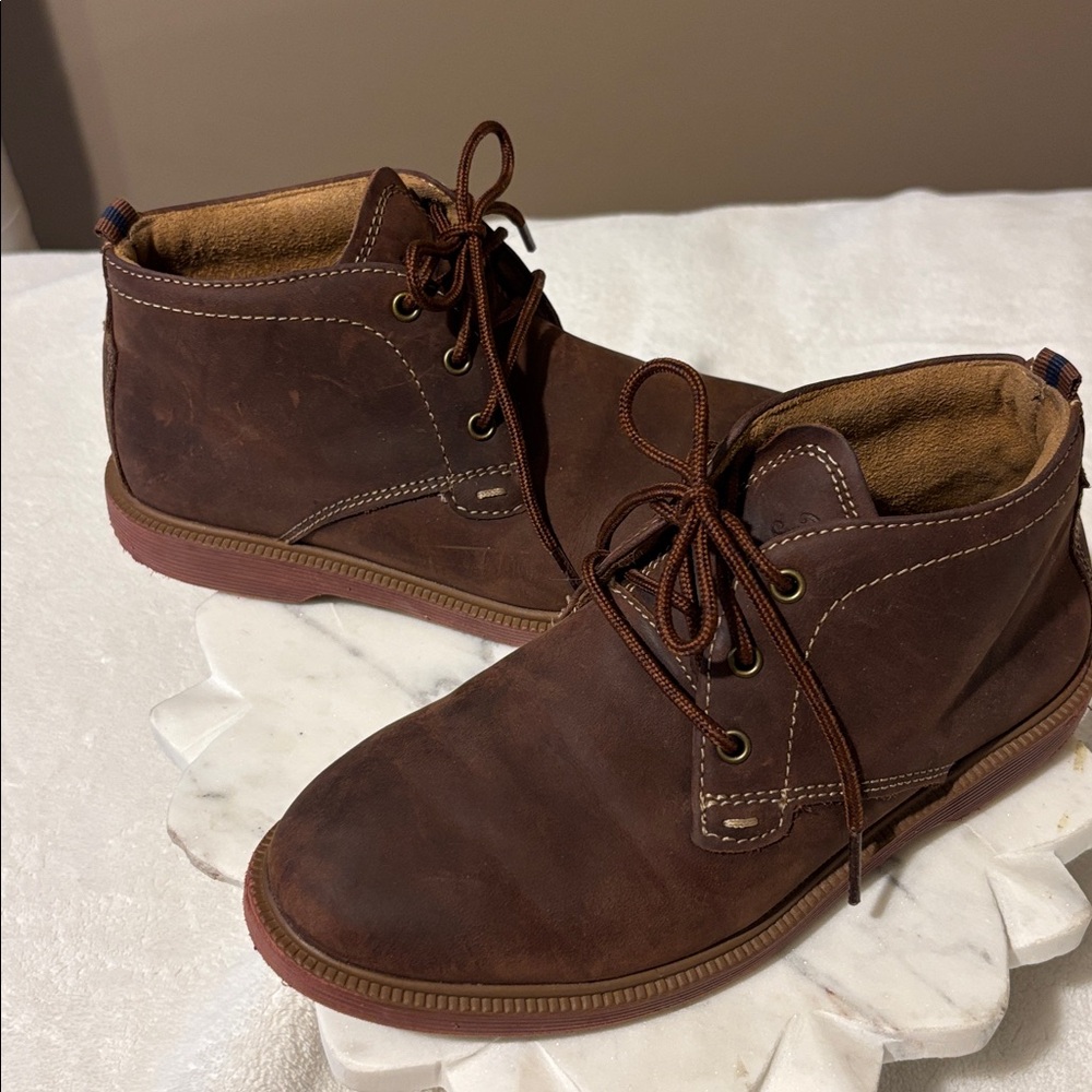 Florsheim Boys Leather Dark Brown Chukka Boots